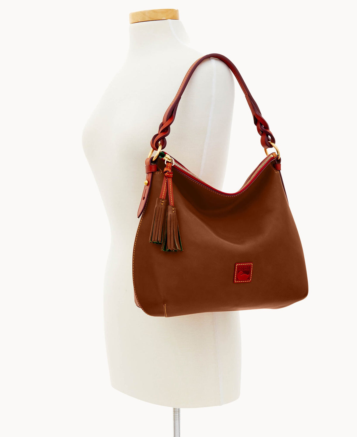 Dooney & Bourke Florentine Twist Strap Hobo Chestnut