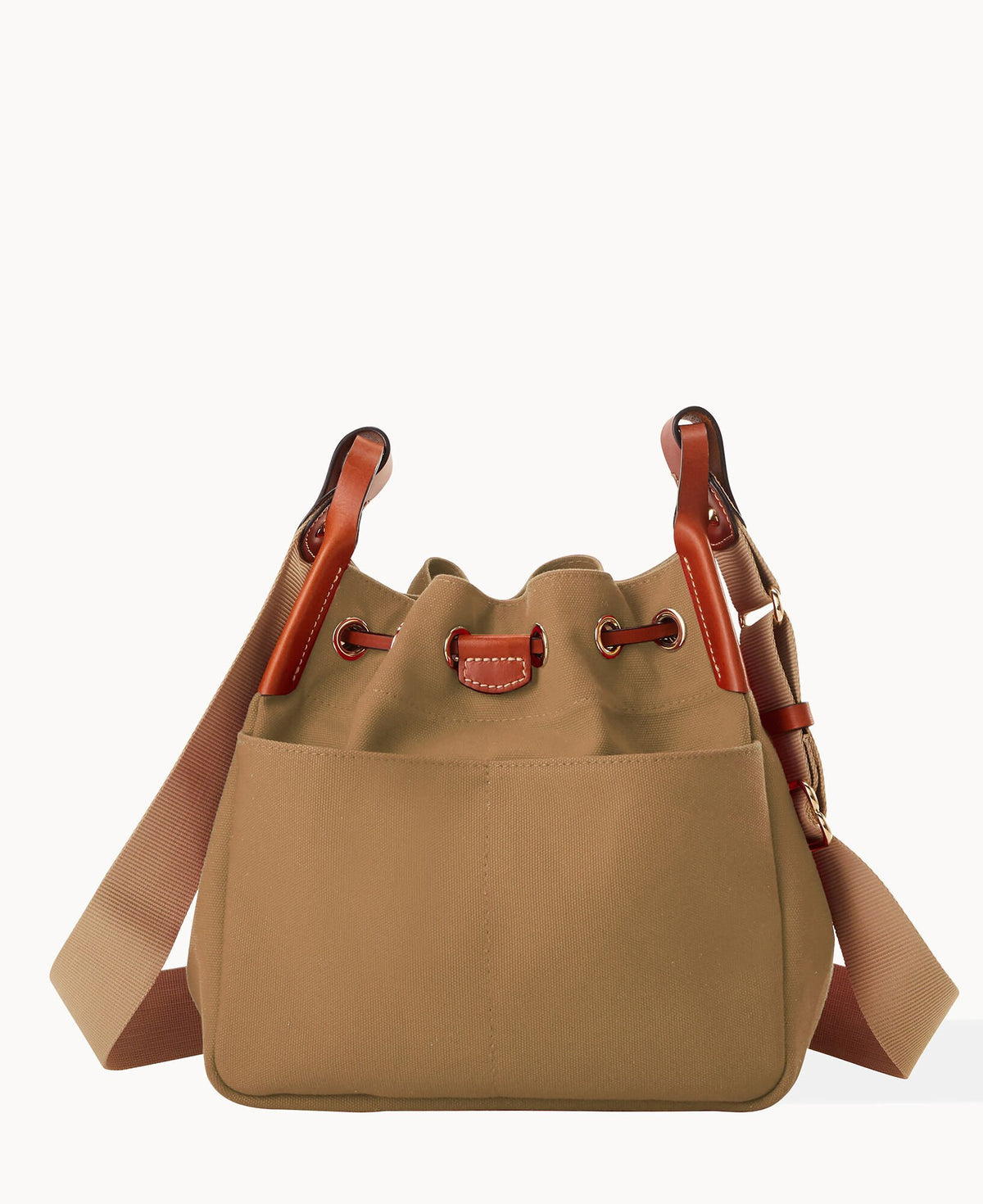 Dooney & Bourke Canvas Drawstring 25 Beige