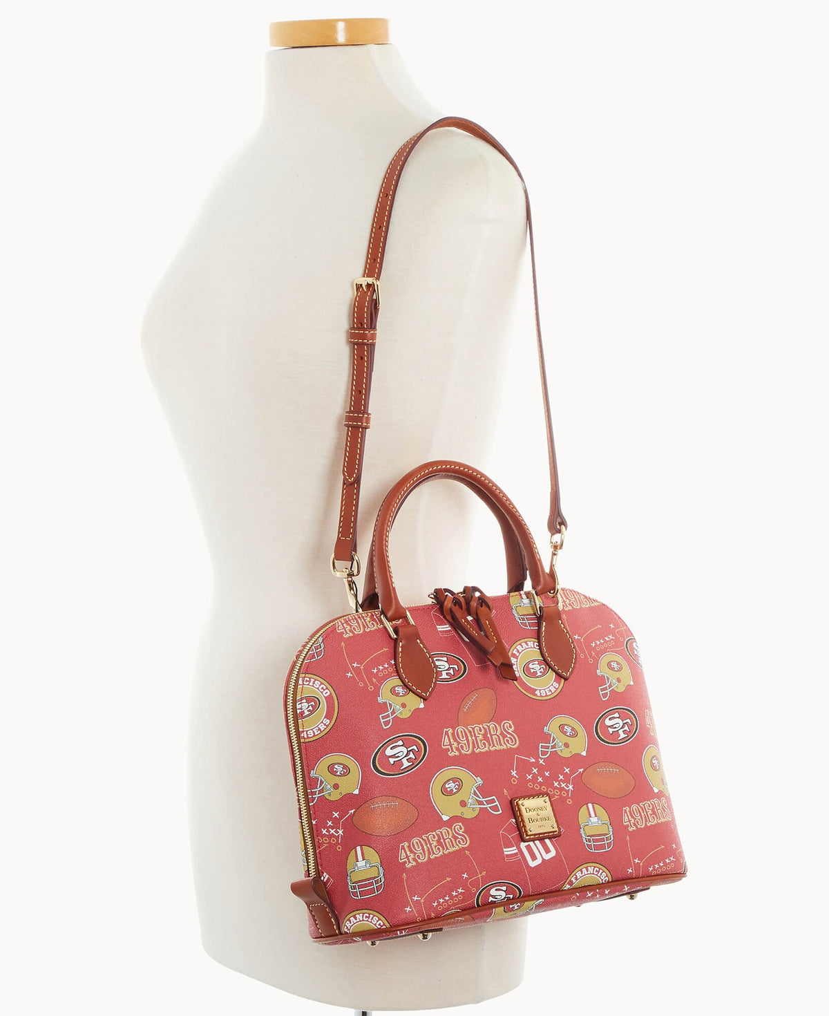 Dooney & Bourke NFL 49ers Zip Zip Satchel Red