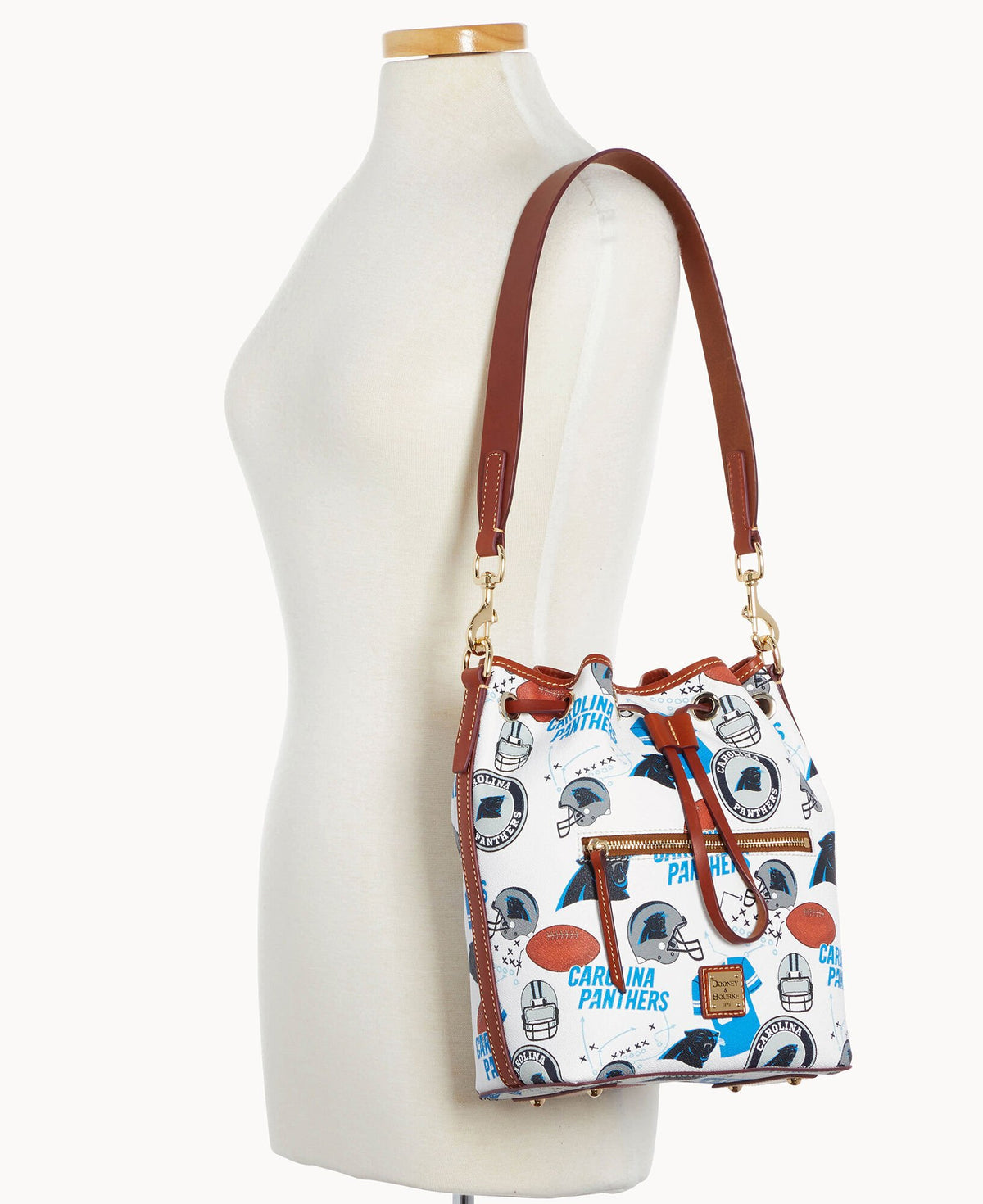 Dooney & Bourke NFL Panthers Drawstring White Multi