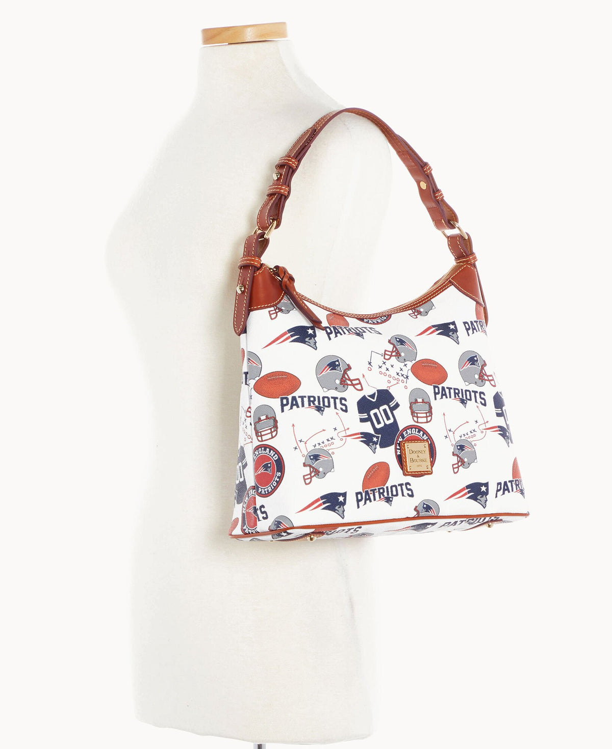 Dooney & Bourke NFL Patriots Hobo White Multi