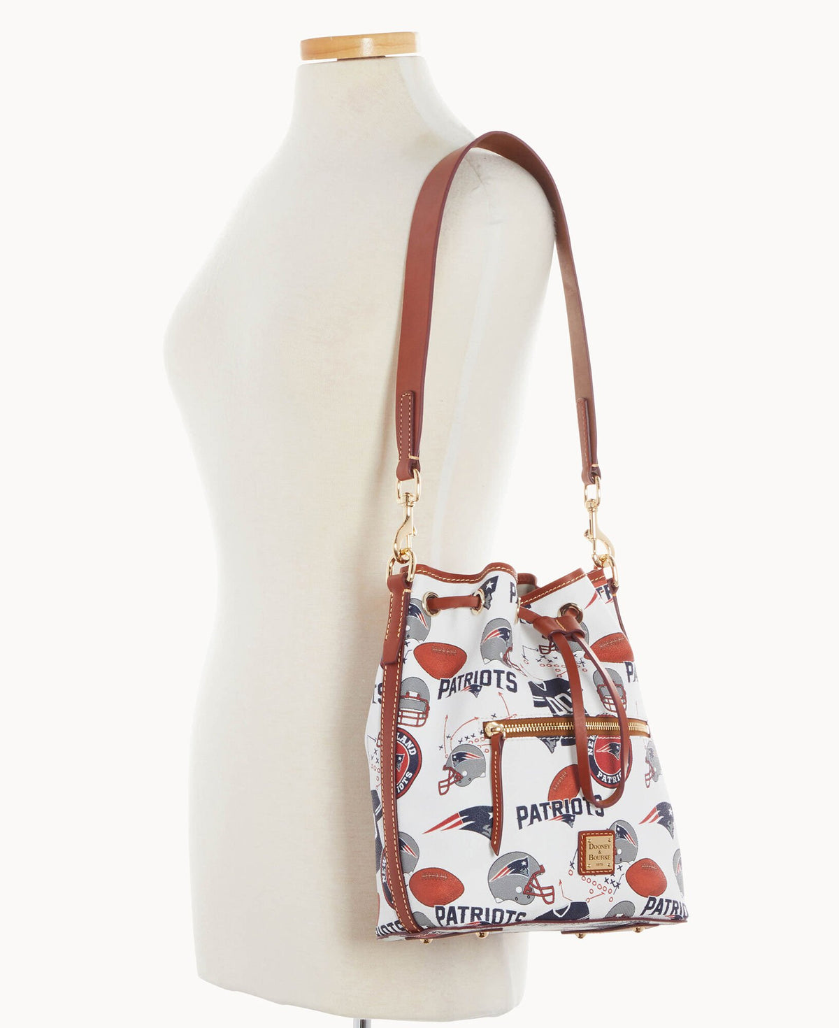 Dooney & Bourke NFL Patriots Drawstring White Multi