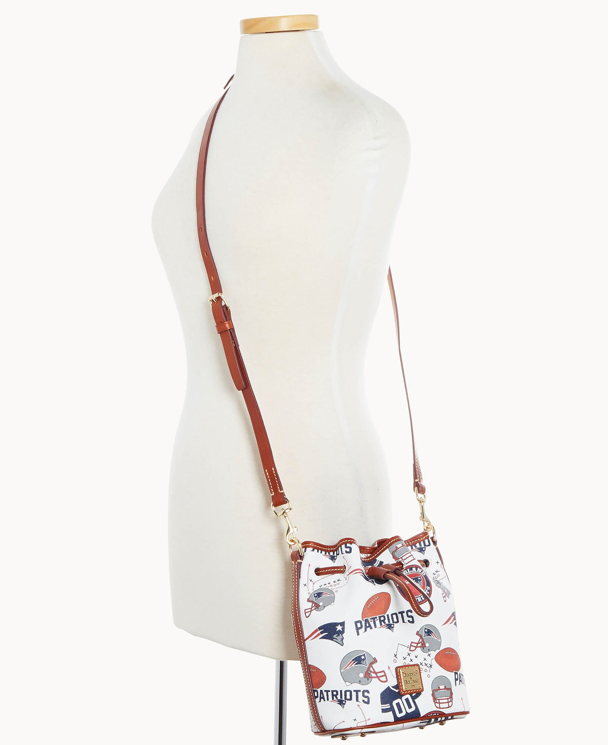 Dooney & Bourke NFL Patriots Small Drawstring White Multi