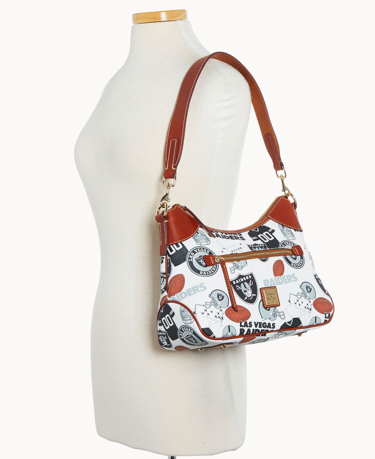 Dooney & Bourke NFL Raiders Hobo White Multi