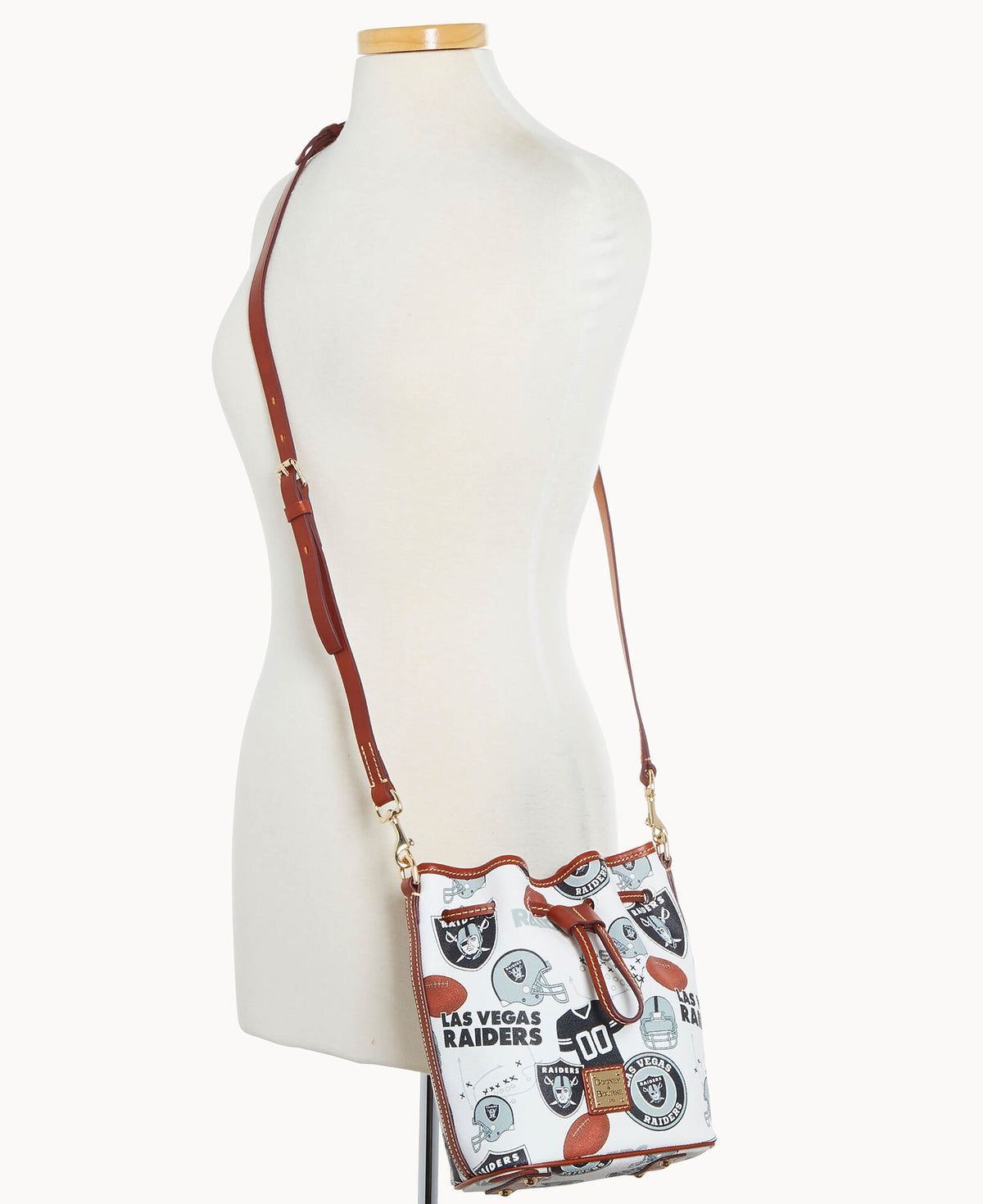 Dooney & Bourke NFL Raiders Small Drawstring White Multi