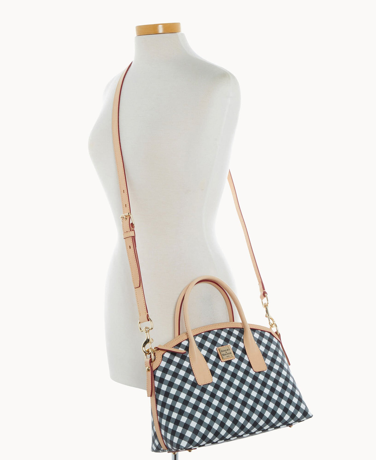 Dooney & Bourke Gingham II Domed Satchel Black