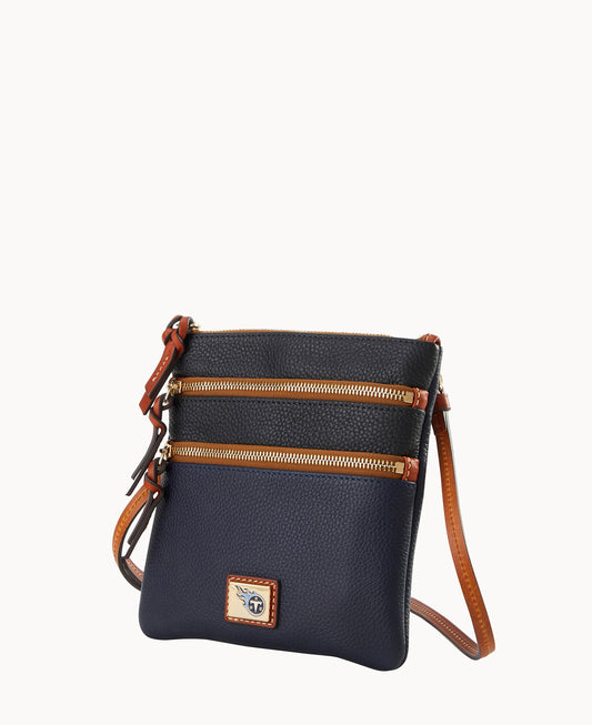 Dooney & Bourke NFL Titans Triple Zip Crossbody Midnight Blue