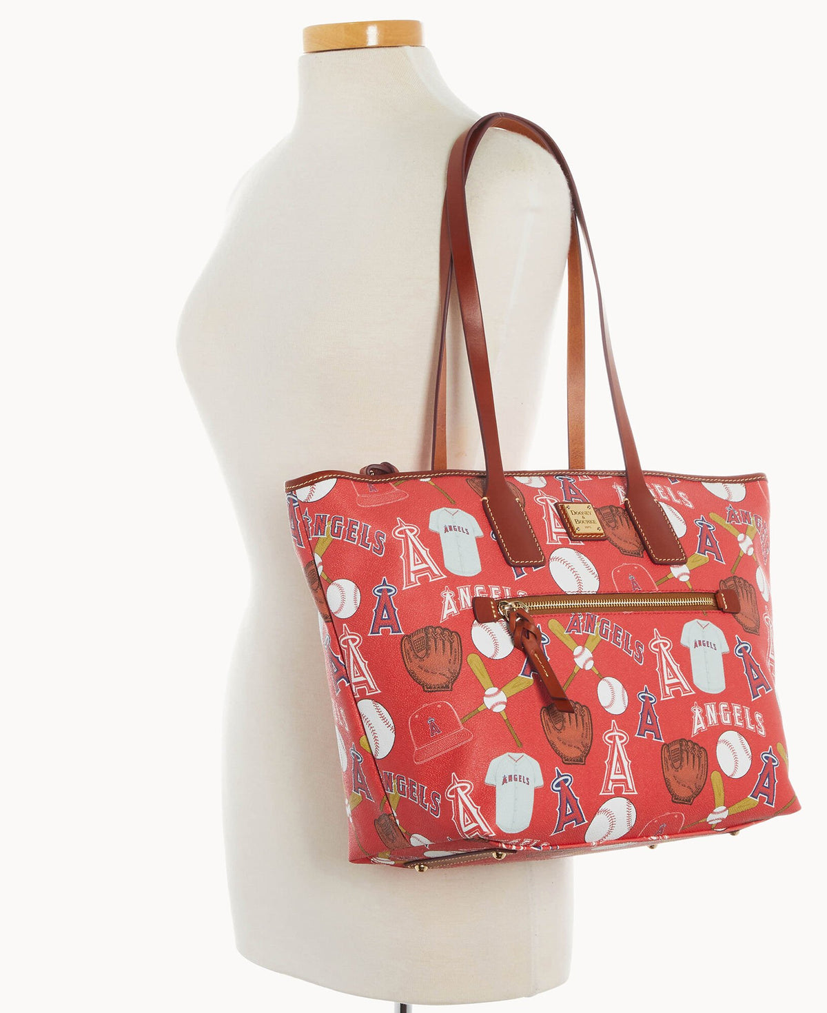 Dooney & Bourke MLB Angels Zip Tote Red