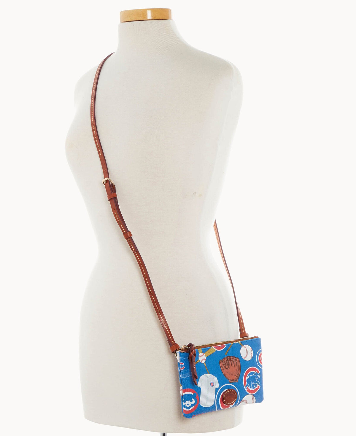 Dooney & Bourke MLB Cubs Top Zip Crossbody Blue