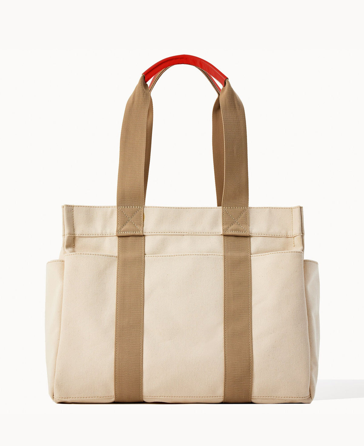 Dooney & Bourke Canvas Pickleball Tote 40 Natural Red