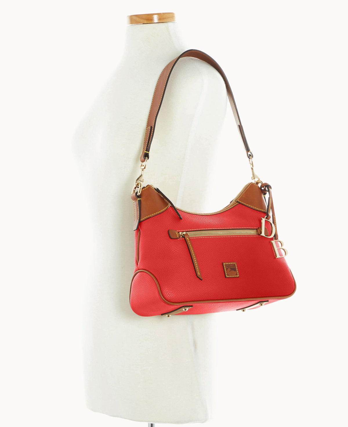 Dooney & Bourke Pebble Grain Hobo Red