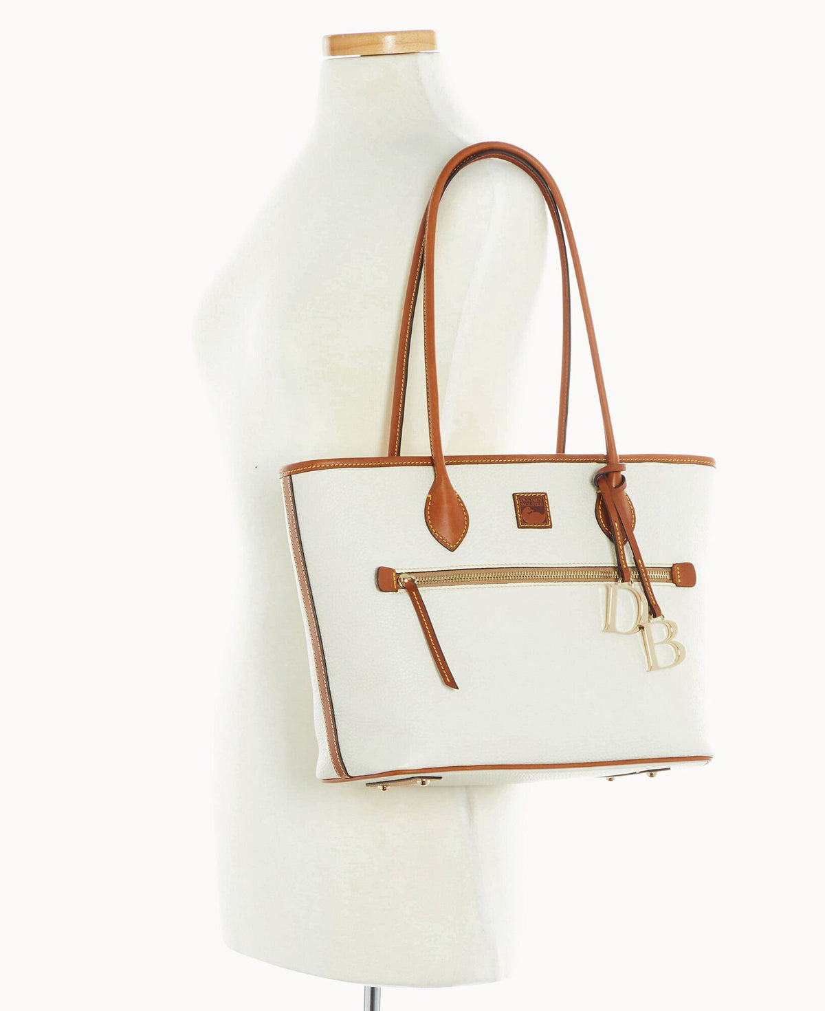 Dooney & Bourke Pebble Grain Tote White