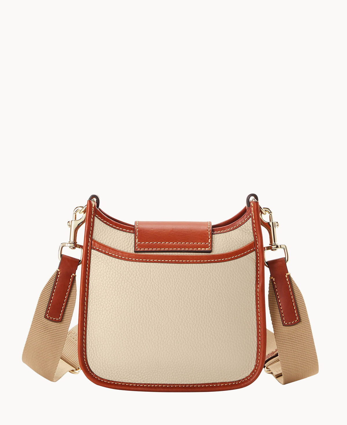 Dooney & Bourke Pebble Turnlock Messenger 20 Bone