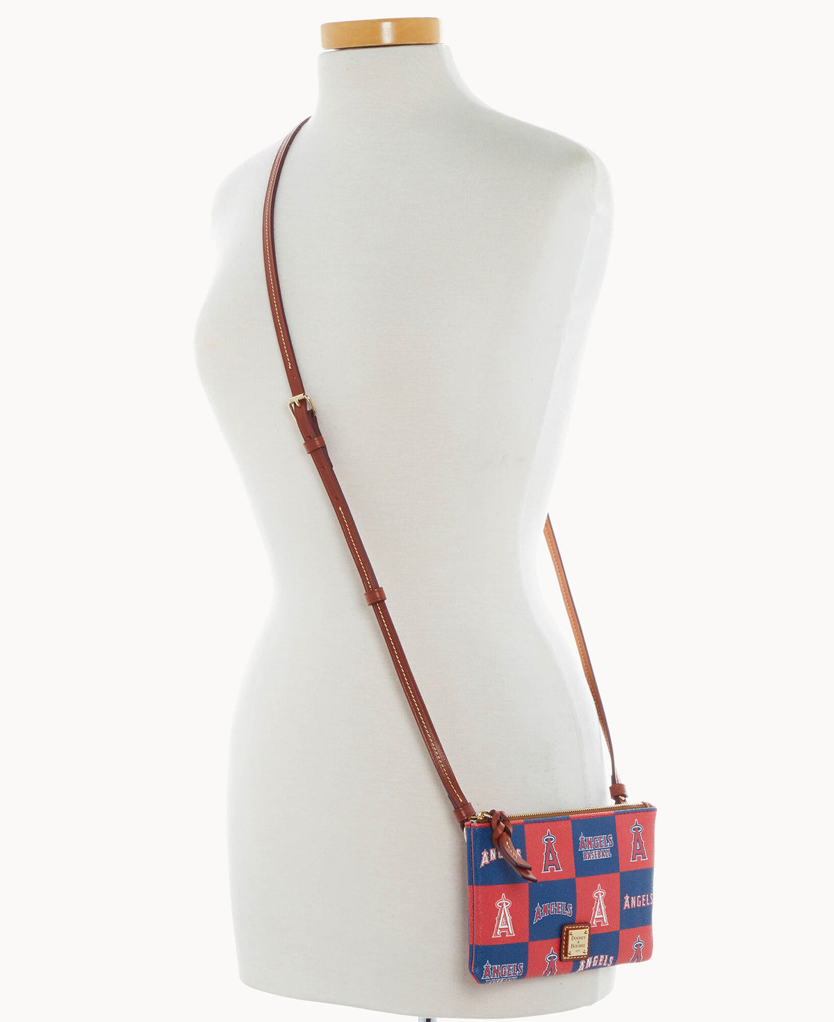 Dooney & Bourke MLB Angels Top Zip Crossbody Red