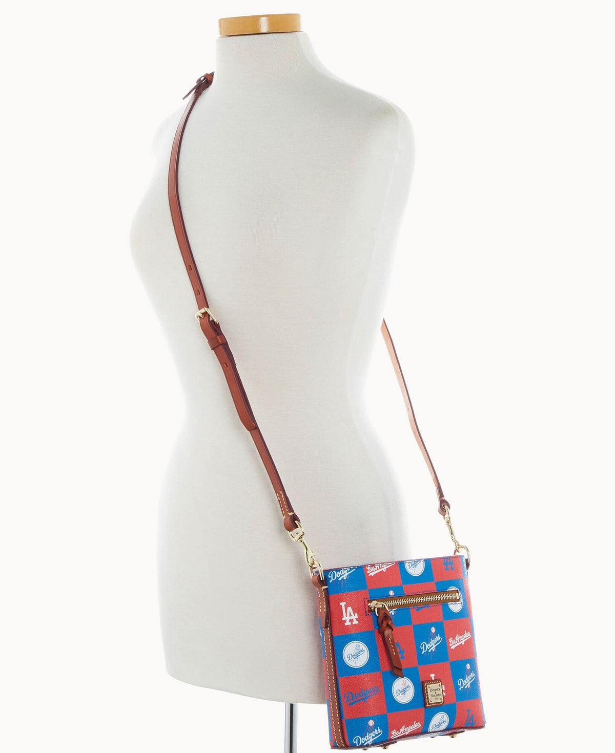 Dooney & Bourke MLB Dodgers Small Zip Crossbody Blue