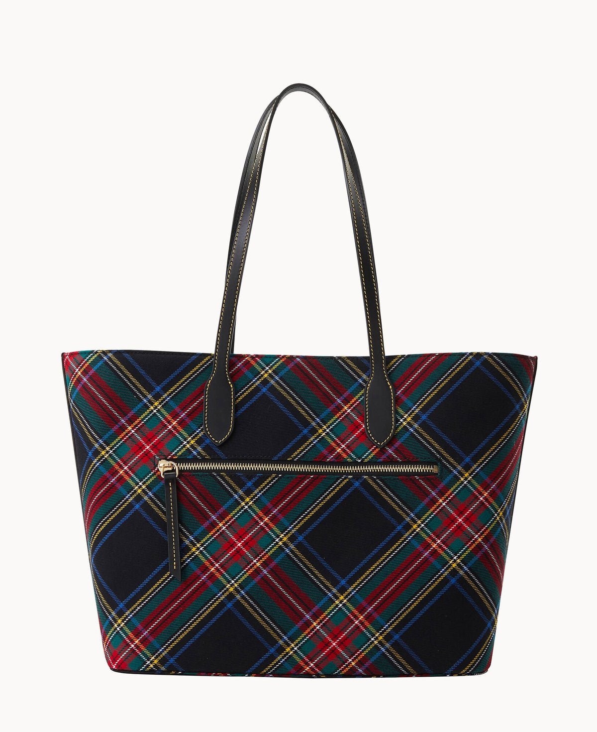 Dooney & Bourke Tartan Large Tote Black