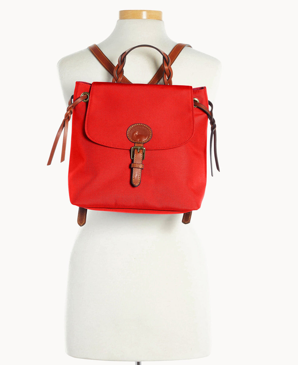 Dooney & Bourke Nylon Flap Backpack Red
