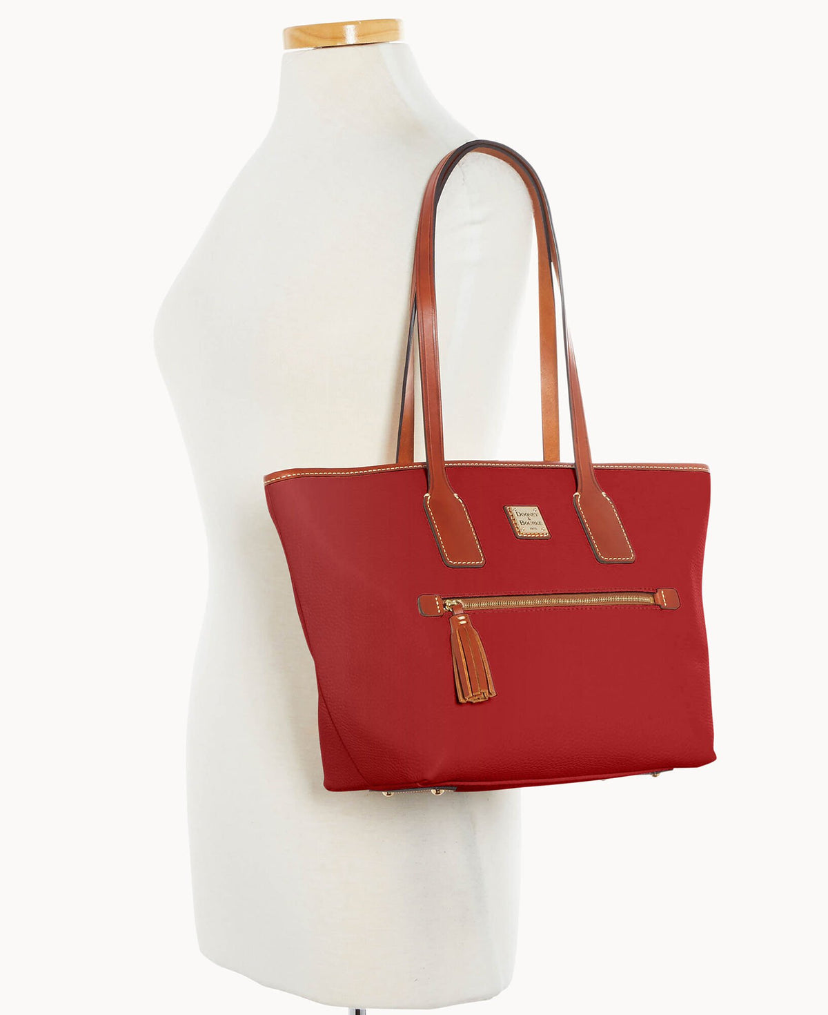 Dooney & Bourke Pebble Grain Small Tote Red