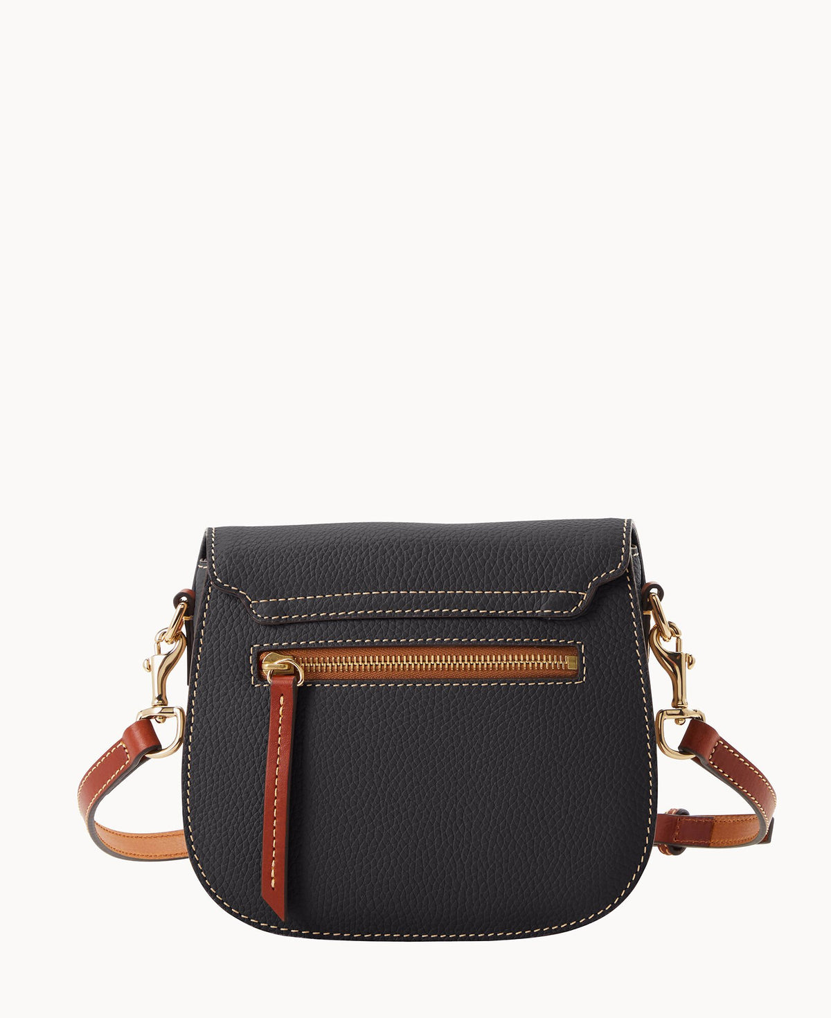 Dooney & Bourke Pebble Grain Saddle Bag Black