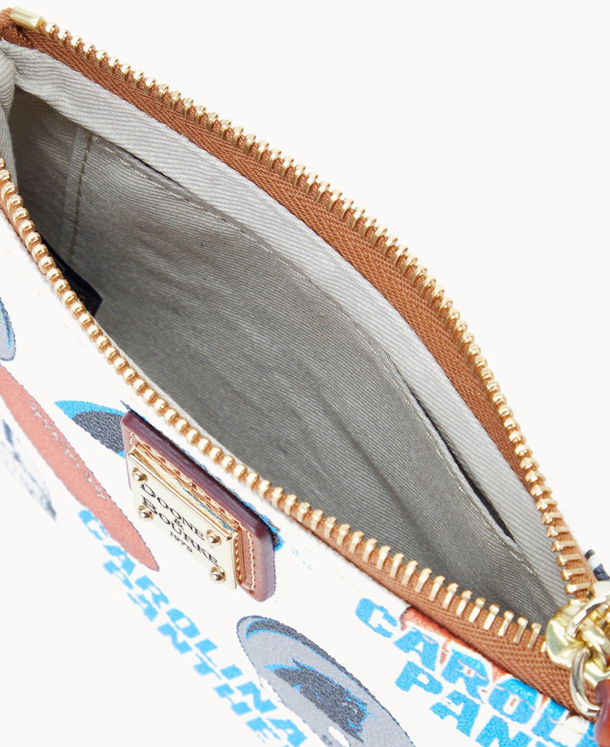 Dooney & Bourke NFL Panthers Stadium Wristlet White Multi