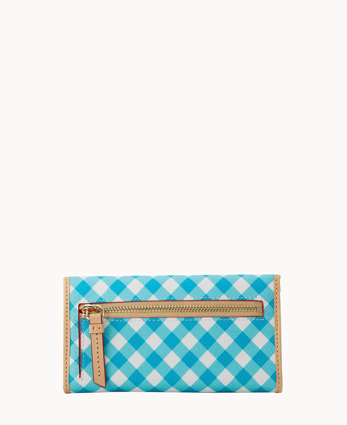 Dooney & Bourke Gingham II Continental Clutch Aqua