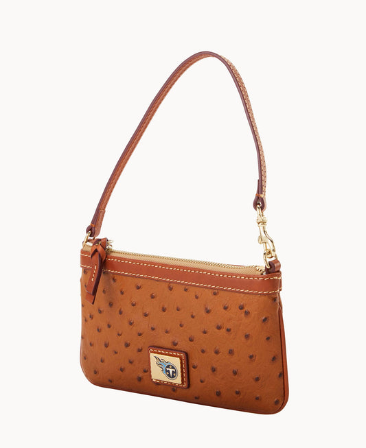 Dooney & Bourke NFL Titans Large Slim Wristlet Caramel