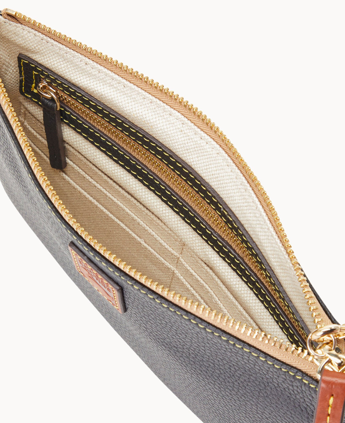 Dooney & Bourke Pebble Grain Large Wristlet Black
