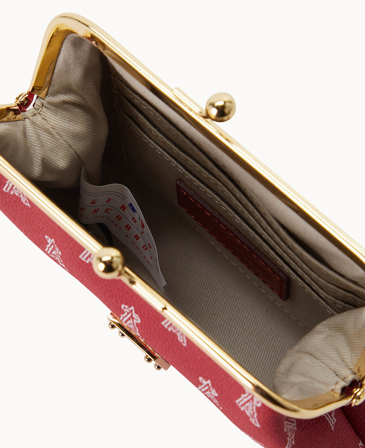 Dooney & Bourke MLB Angels Large Framed Purse Red