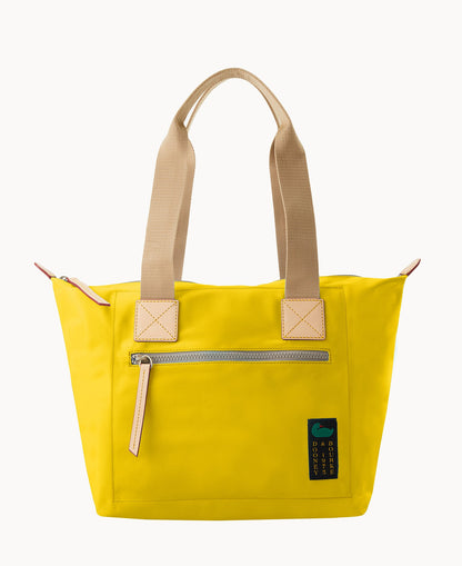 Dooney & Bourke Nylon Front Zip Tote Lemon