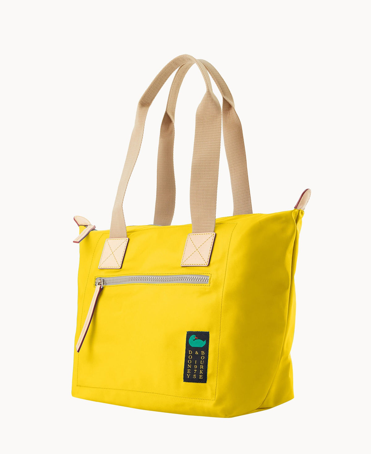 Dooney & Bourke Nylon Front Zip Tote Lemon
