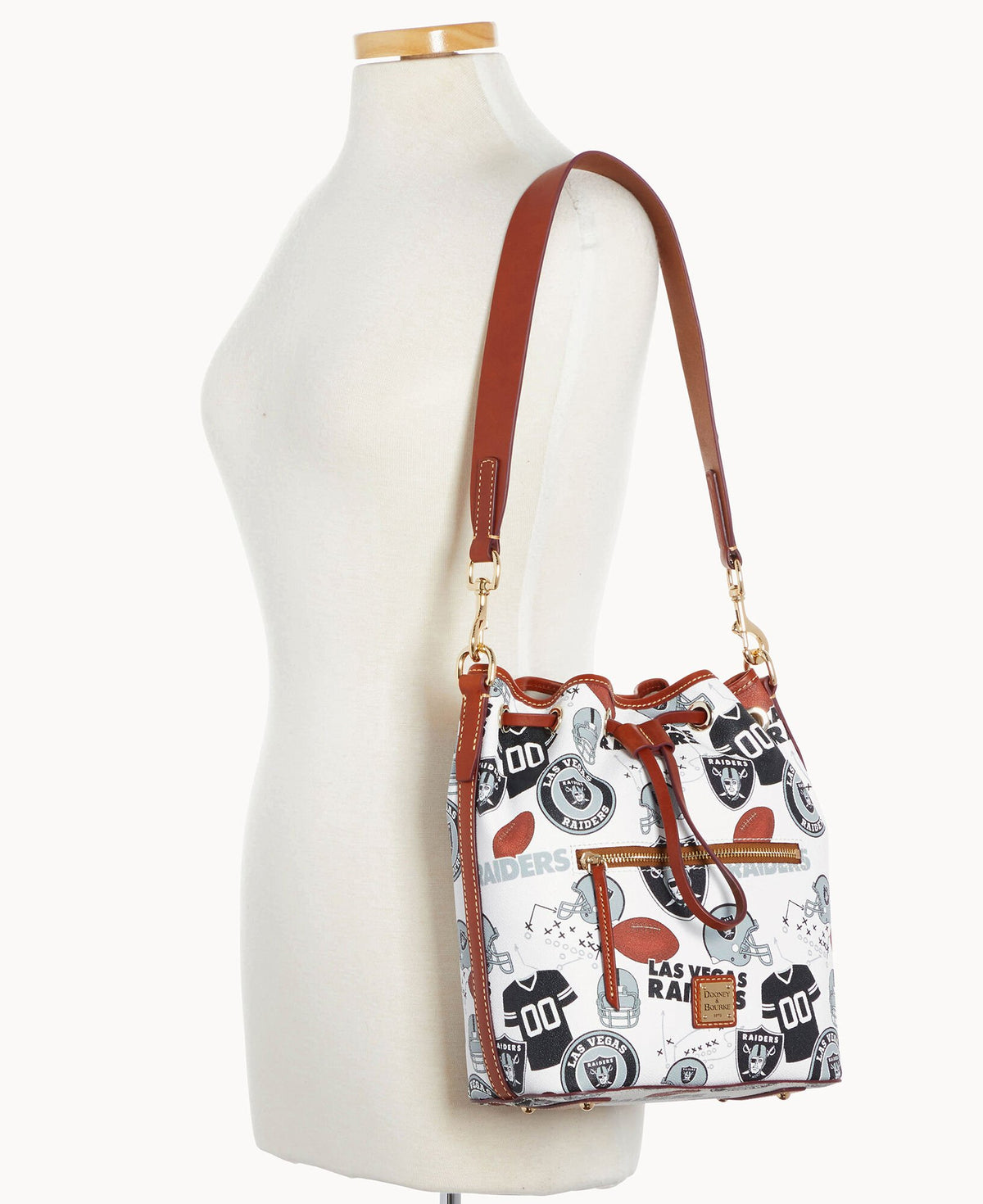 Dooney & Bourke NFL Raiders Drawstring White Multi