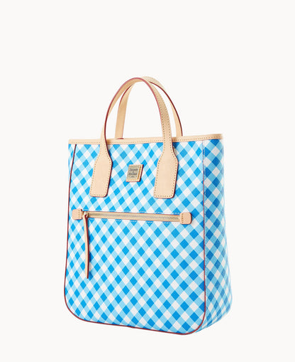 Dooney & Bourke Gingham II Handle Tote Sky Blue