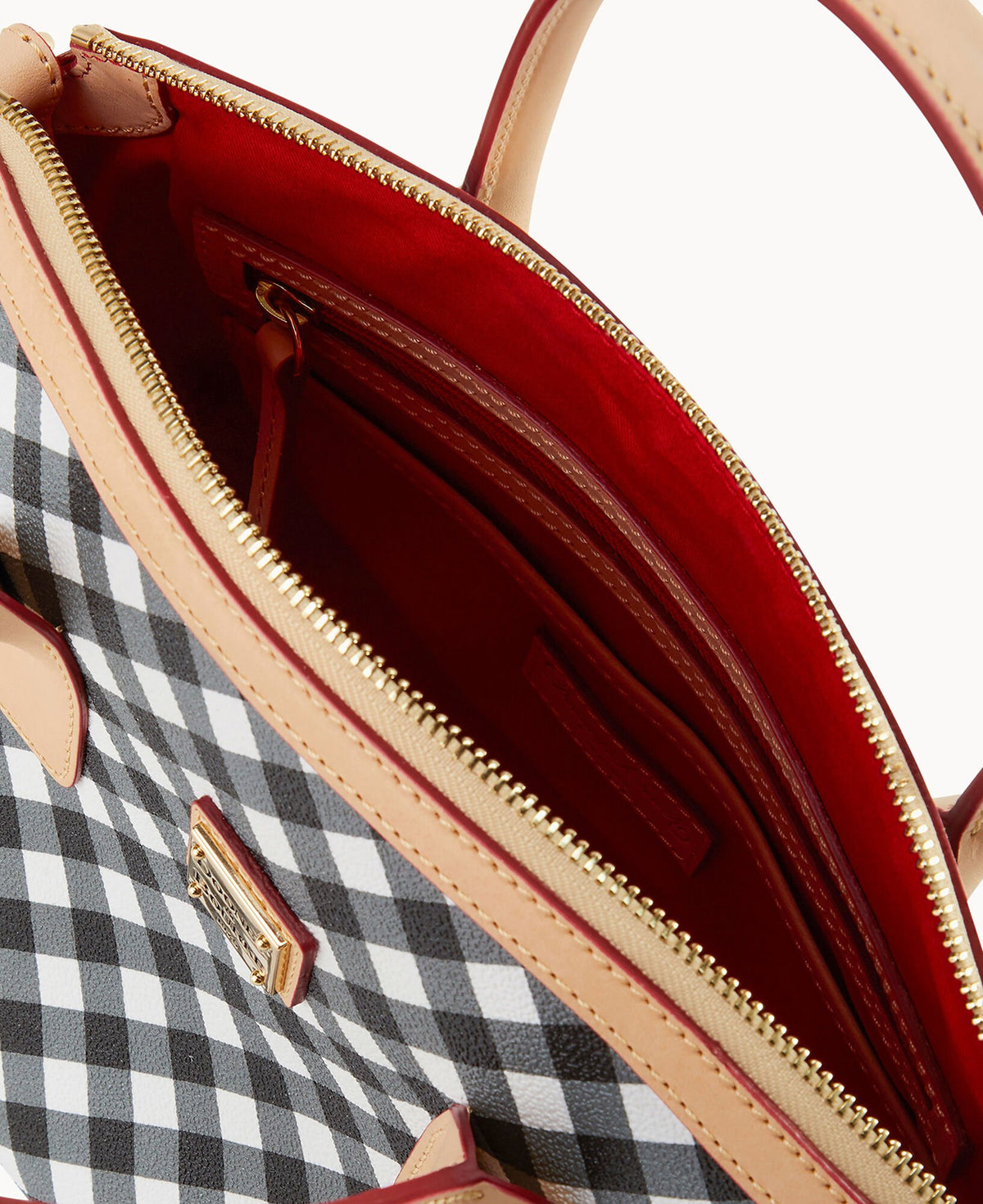 Dooney & Bourke Gingham II Domed Satchel Black
