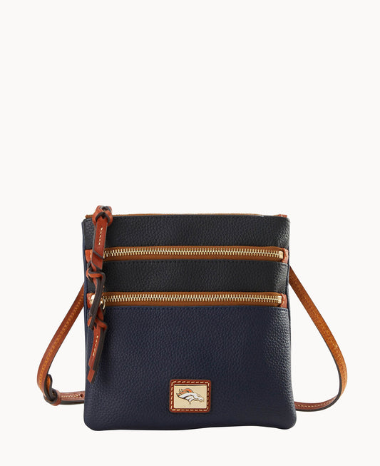 Dooney & Bourke NFL Broncos Triple Zip Crossbody Midnight Blue