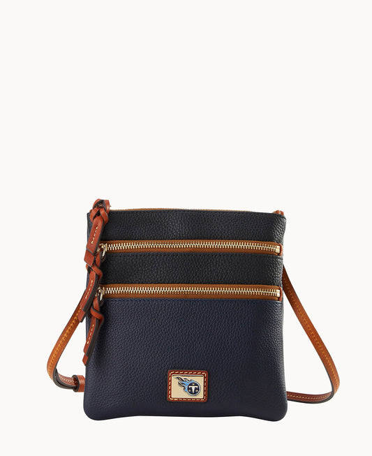 Dooney & Bourke NFL Titans Triple Zip Crossbody Midnight Blue