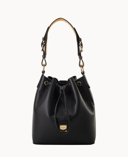 Dooney & Bourke Lucca Leather Drawstring Black