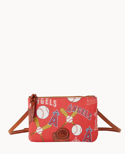 Dooney & Bourke MLB Angels Top Zip Crossbody Red