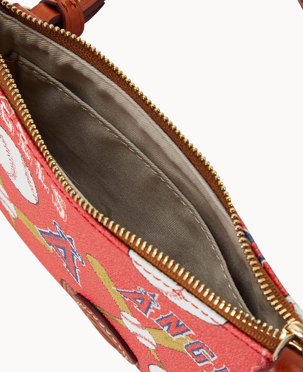 Dooney & Bourke MLB Angels Top Zip Crossbody Red