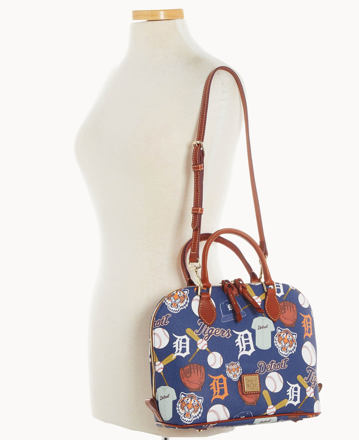 Dooney & Bourke MLB Rays Zip Zip Satchel Navy