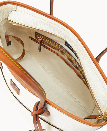 Dooney & Bourke Pebble Grain Tote White