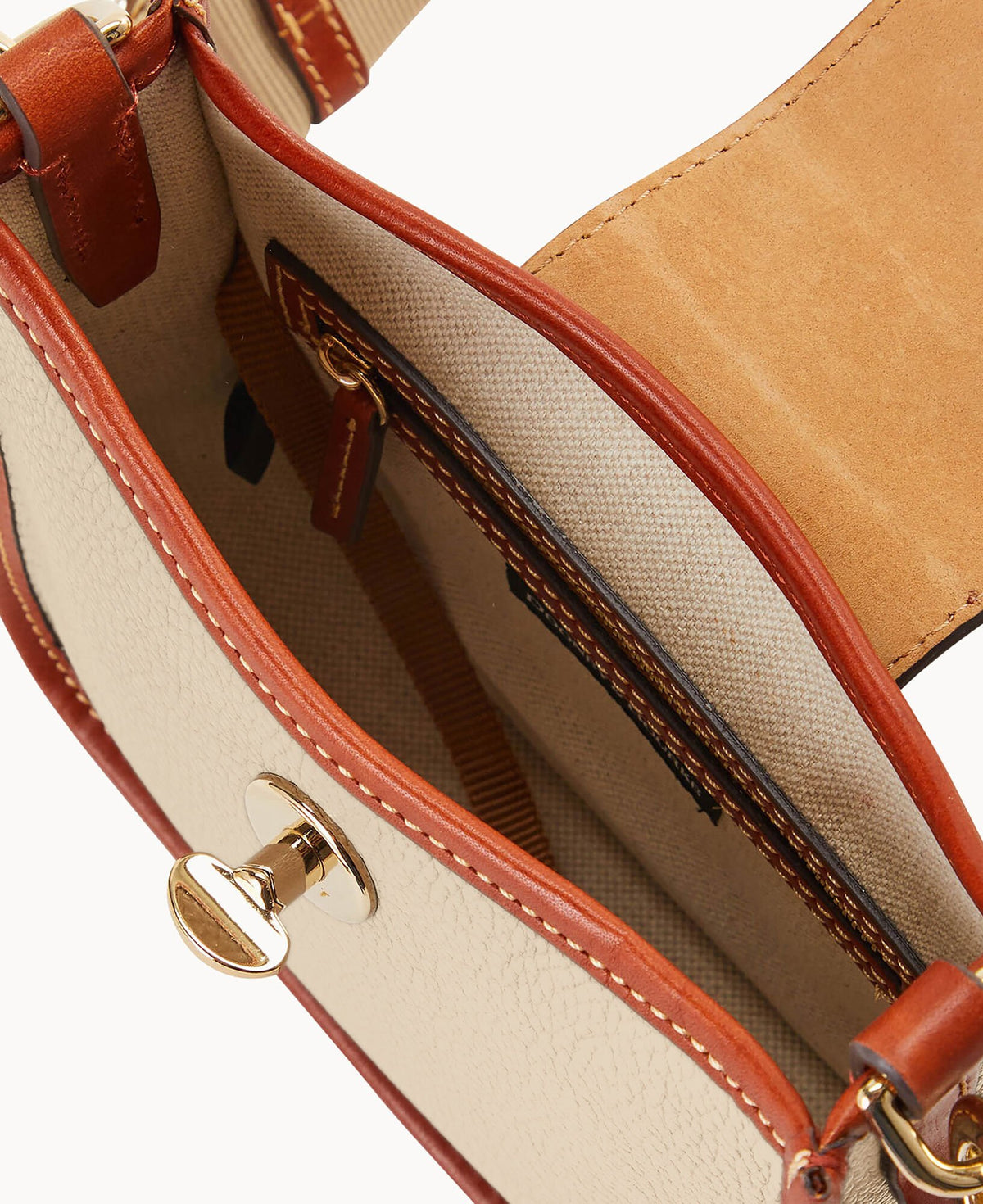 Dooney & Bourke Pebble Turnlock Messenger 20 Bone