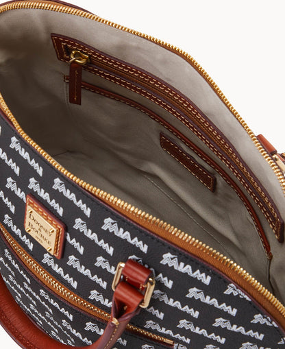 Dooney & Bourke MLB Marlins Domed Zip Satchel Black
