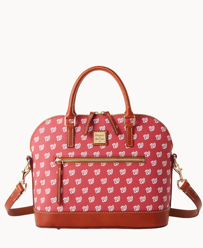 Dooney & Bourke MLB Nationals Domed Zip Satchel Red