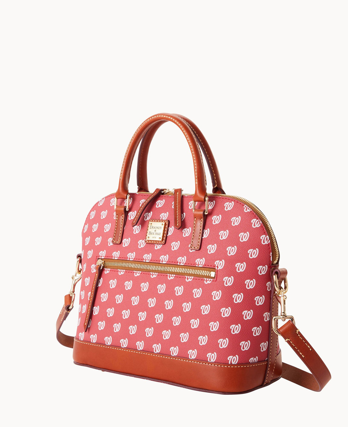 Dooney & Bourke MLB Nationals Domed Zip Satchel Red