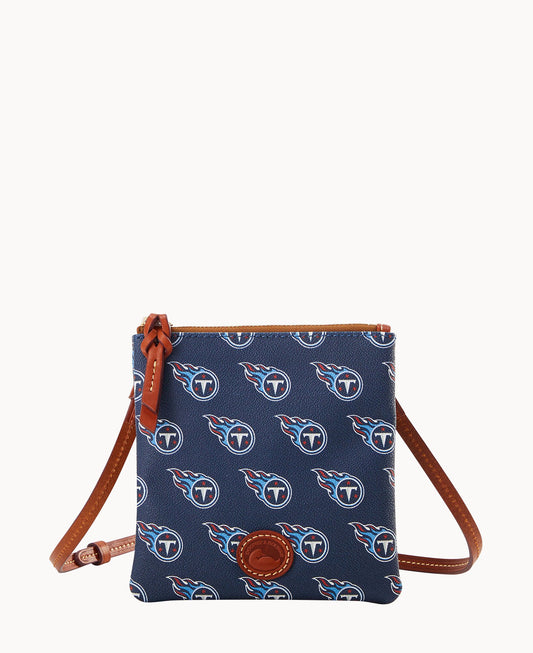 Dooney & Bourke NFL Titans Small North/South Top Zip Crossbody Navy