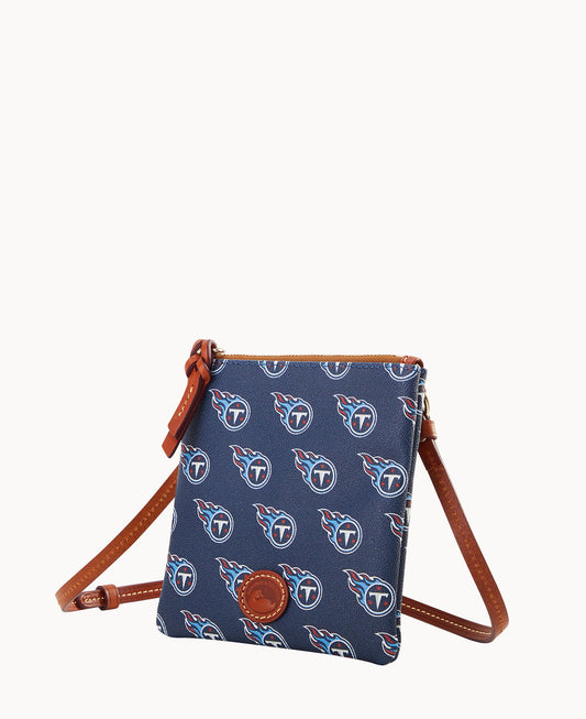Dooney & Bourke NFL Titans Small North/South Top Zip Crossbody Navy