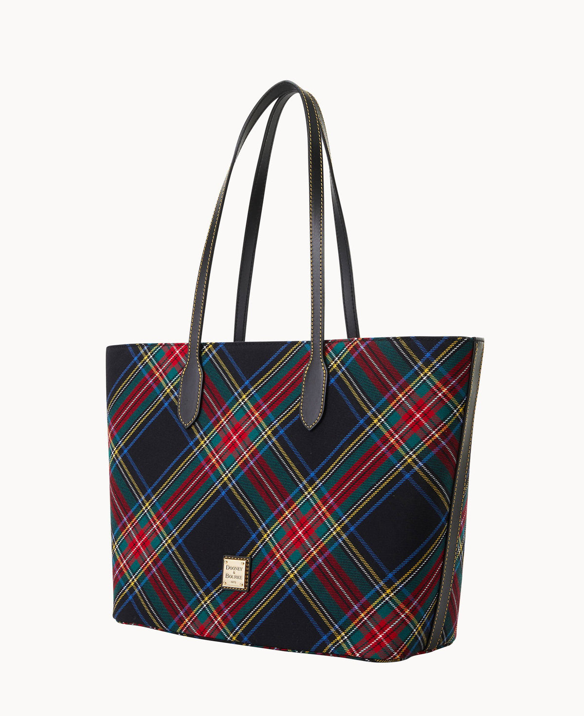 Dooney & Bourke Tartan Large Tote Black