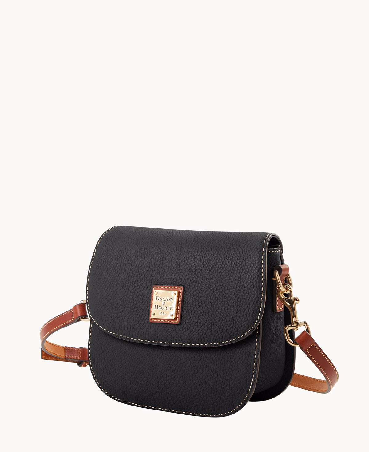 Dooney & Bourke Pebble Grain Saddle Bag Black