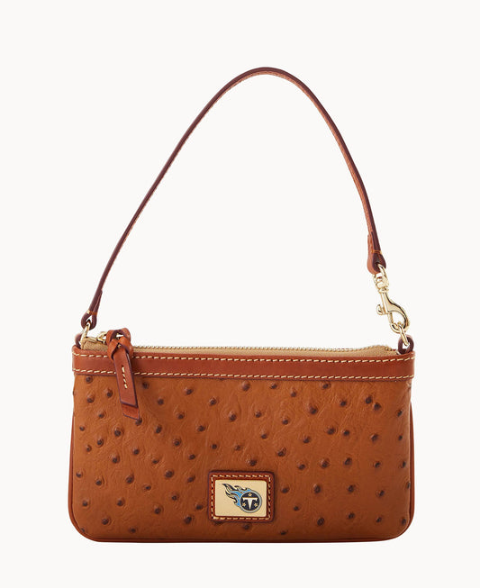 Dooney & Bourke NFL Titans Large Slim Wristlet Caramel