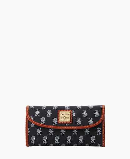 Dooney & Bourke MLB Mariners Continental Clutch Black